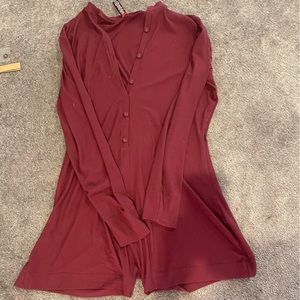 SKIMS BUTTON UP HENLEY ONESIE